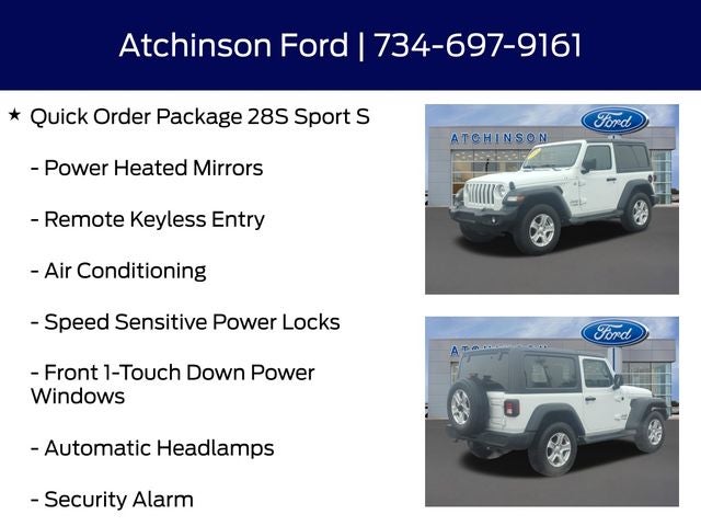 2018 Jeep Wrangler Sport S