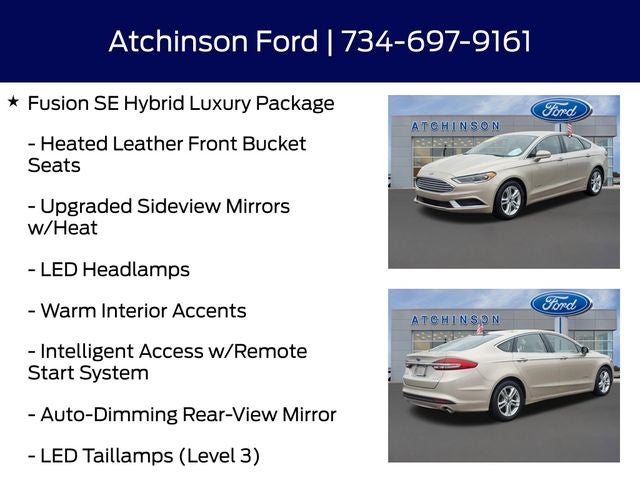 2018 Ford Fusion Hybrid SE