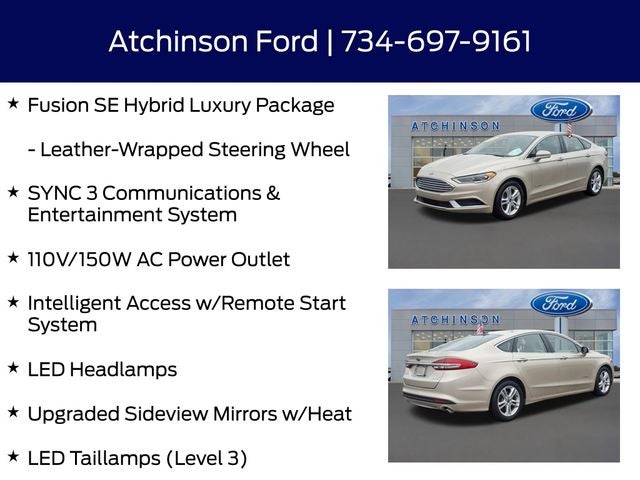 2018 Ford Fusion Hybrid SE