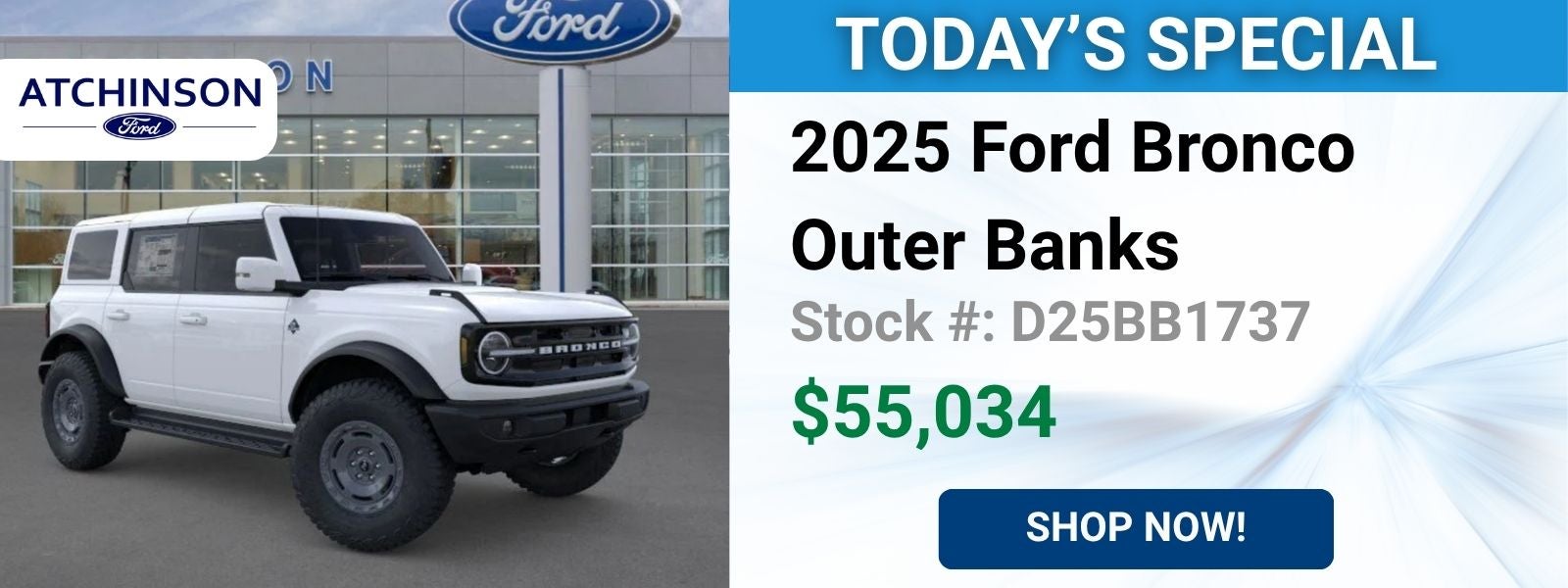 2025 Ford Bronco Outer Banks Stock #: D25BB1737