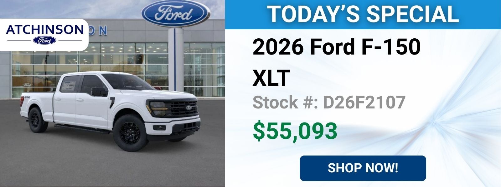2026 Ford F-150XLT Stock #: D26F2107