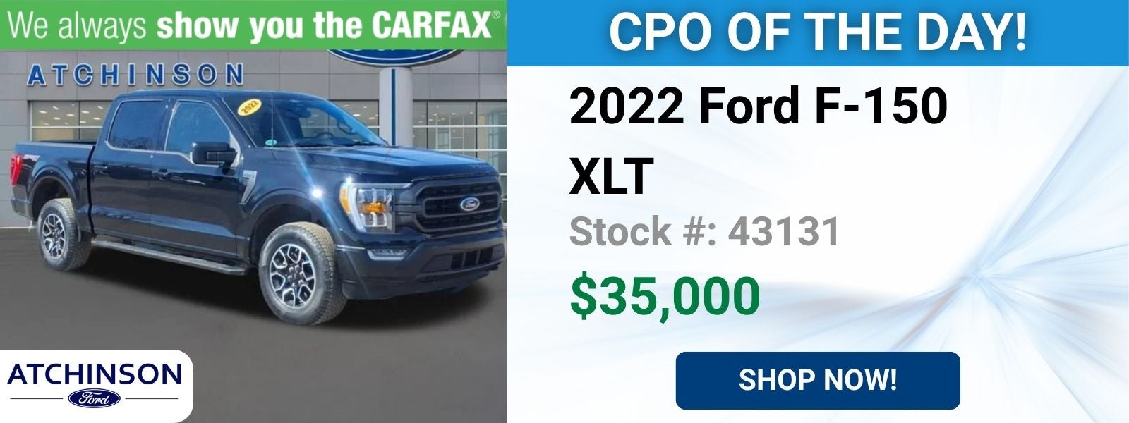 2022 Ford F-150 XLT Stock #: 43131