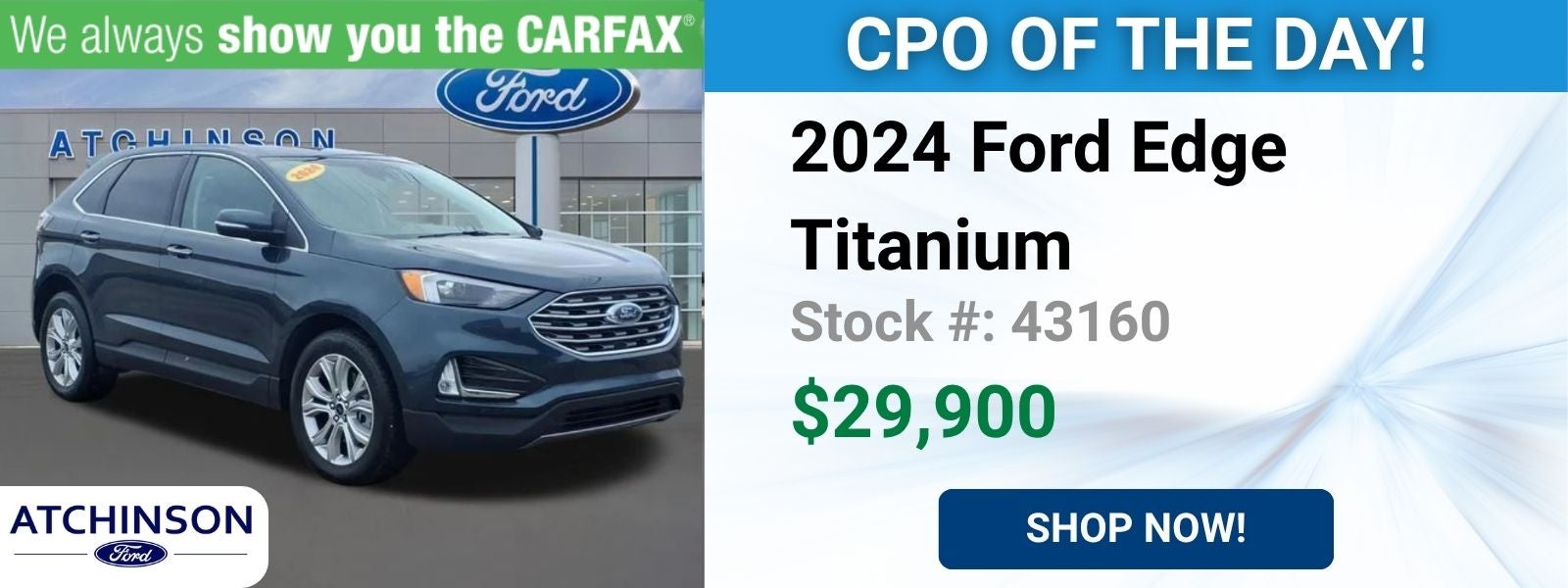 2024 Ford Edge Titanium Stock #: 43160