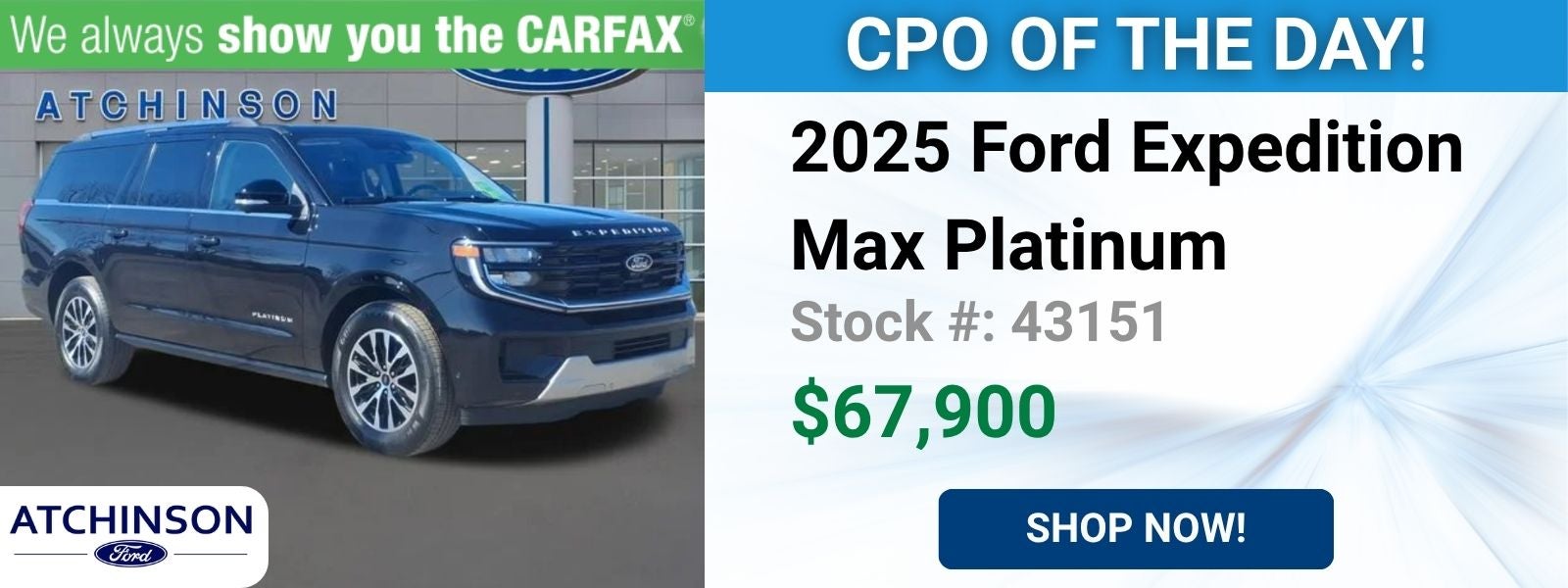 2025 Ford Expedition Max Platinum Stock #: 43151